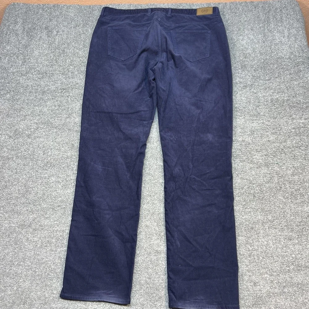 Peter Millar Pants Mens 38 Blue Corduroy Chino Regular Fit 5 Pocket Casual